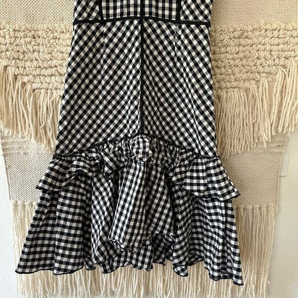 TOME Gingham Ruffle Hem Dress - Picture 5 of 10
